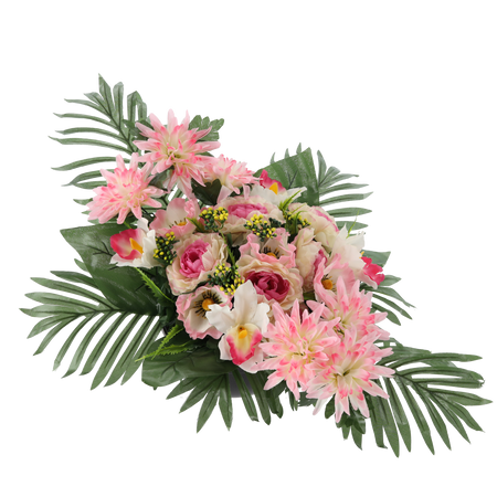 BUNCH CH-33 (WIDTH 50 CM, HEIGHT 30 CM) PEONY WITH CHRYSANTHEM MIX COLOR