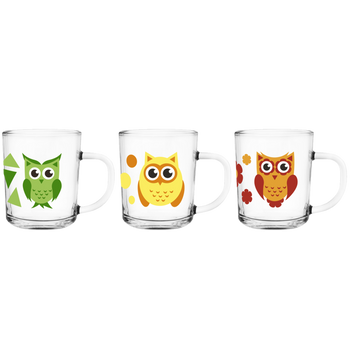 Sada 3 hrníčků TOLA 200ML MIX SOVY*8952