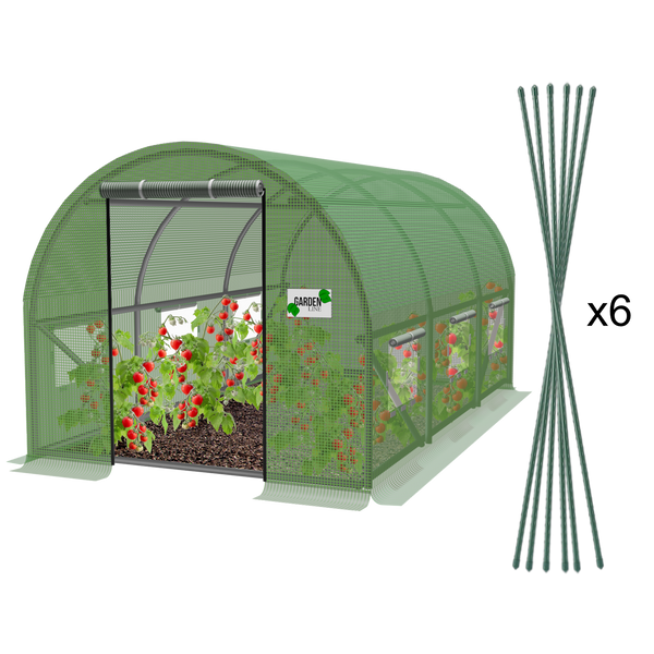 TUNEL FOLIOWY OGRODOWY 3 SEGMENTOWY ZIELONY 3 x 2 x 2 M