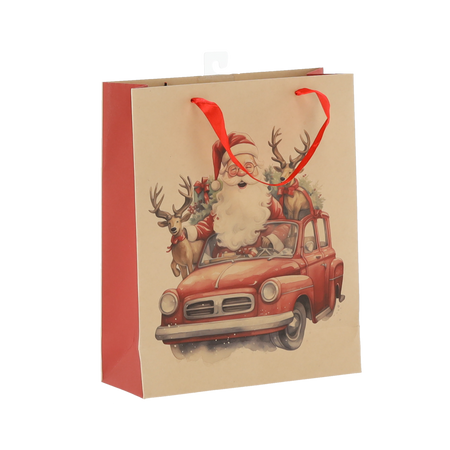 CHRISTMAS GIFT BAG SANTA CLAUS 26 x 32 x 10 CM