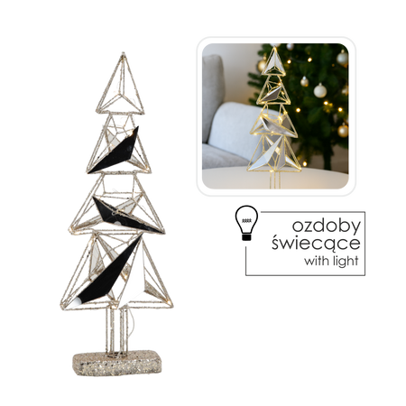 OZDOBA ŚWIĄTECZNA - CHOINKA LED 52 CM GEOMETRYCZNA *6284