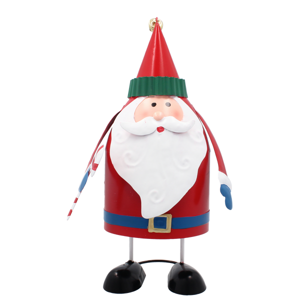CHRISTMAS DECORATION - METAL SANTA CLAUS 13.5 x 12 x 21 CM