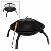 GARDEN FIRE PIT WITH COVER AND POKER 56 x 56 x 39,5 CM