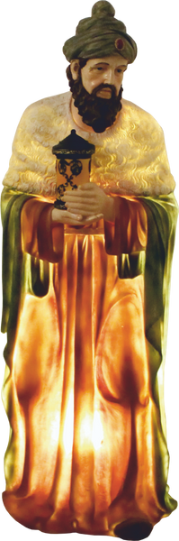 SET OF 11 CHRISTMAS FIGURES 100 CM RESIN ILLUMINATED