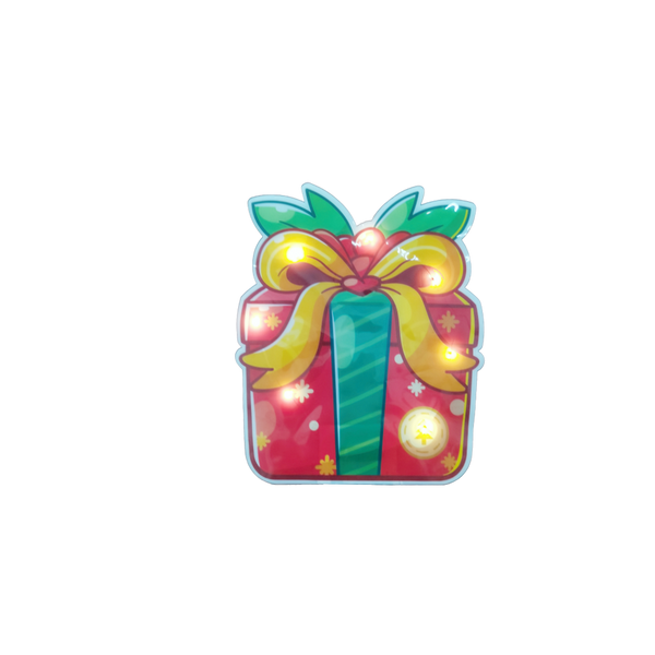 ŚWIĄTECZNA NAKLEJKA ŻELOWA LED - CIEPŁY BIAŁY MIX WZORÓW opak=12szt *1728