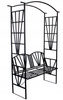 Garden pergola with bench 114 x 45 x 208 CM