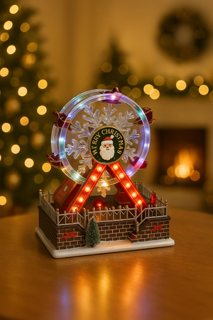 HOLIDAY FERRIS WHEEL WITH SANTA 23 X 16 X 28 CM LED, MUSIC



