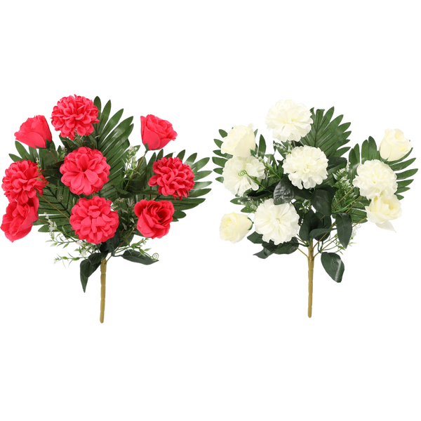 UMELÁ HALUZ - KYTICA 9 CHRYSANTHEM 47-50 CM MIX FARIEB *4168