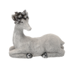 FIGURKA BOŻONAR. - RENIFER LEŽIACI ŠEDÝ 26,5 x 12 x 23 CM balenie=2 kusy *5197