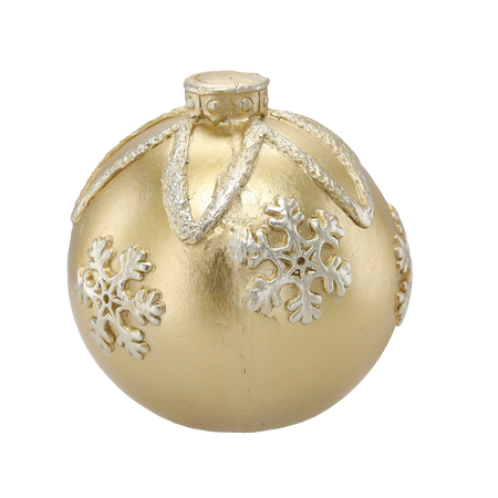 FIGURKA BOŻONAR. – BOMBKA ZŁOTA MIX WZORÓW 21,5 x 21,5 x 21,5 CM opak=1 szt *4954