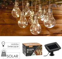 LANTERNĂ SOLARĂ PENTRU GRĂDINĂ LUNGIME 2 + 3,8 M MOZA 20 LED ALB CALD *3545