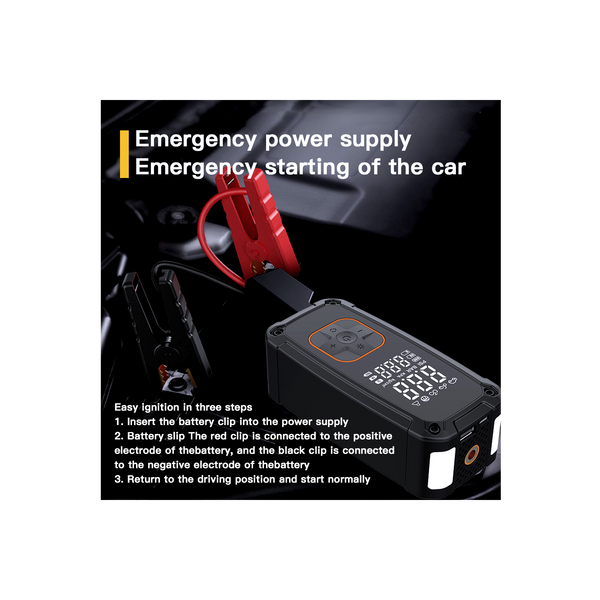 CORDLESS DIGITAL TIRE INFLATOR & JUMP STARTER DUAL 14,8V
