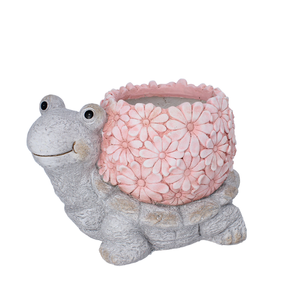 GARDEN FLOWER POT – PINK TURTLE 32,5 X 29,2 X 23 CM