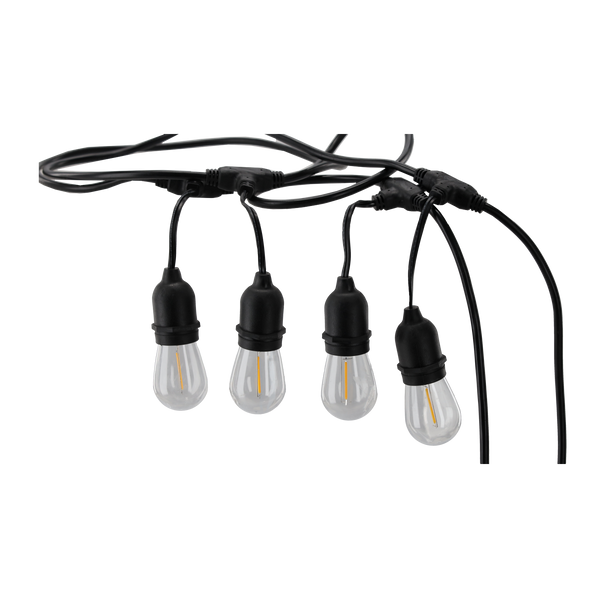 ZAHRADNÍ GIRLANDA 230 V DÉLKA 3 + 17 M FILAME 20 LED TEPLÁ BÍLÁ S DRŽÁKY *1250