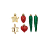 SET OF 20 BAUBLES RED/GOLD/GREEN