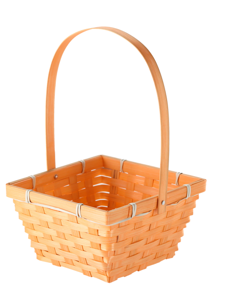 EASTER BASKET WITH MOVABLE HANDLE 18,5 x 18,5 x 10 CM MIX 2 COLORS