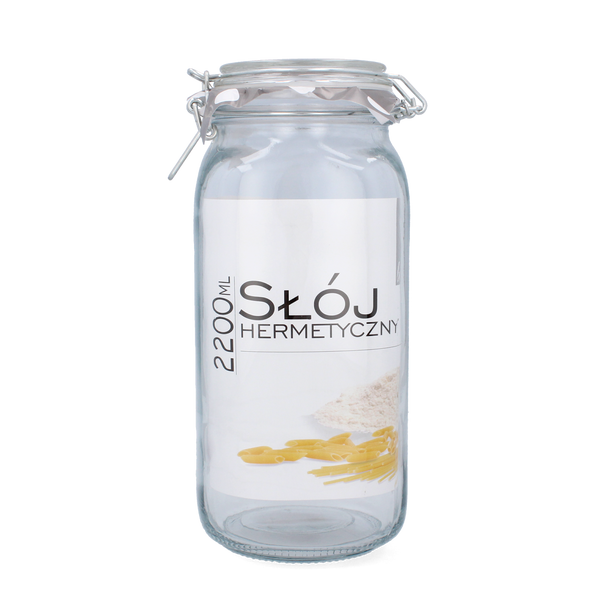 GLASS JAR WITH IRON CLIPS AND SILICON PAD