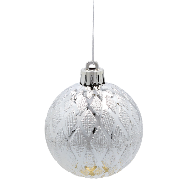 KPL. 6 BOMBEK 6 CM ČERVENÁ / ZLATÁ / STRIEBORNÁ *3832