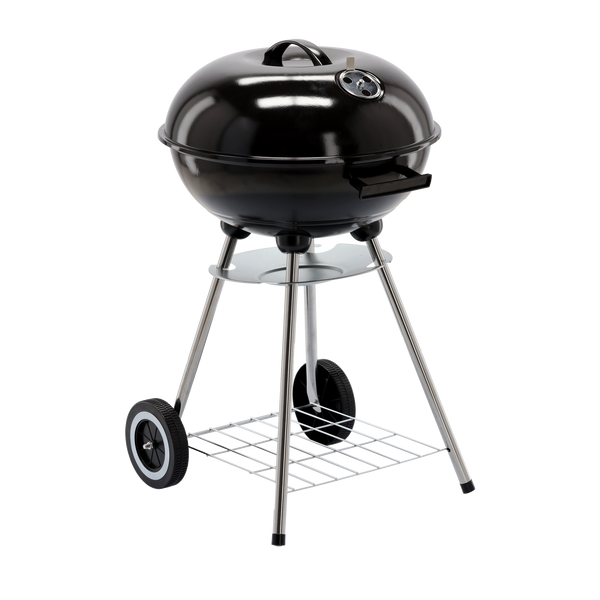 KETTLE CHARCOAL GRILL WITH LID AND WHEELS 46 x 44 x 71 CM