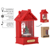 VÁNOČNÍ LAMPION 12 x 9 x 19,5 CM S LED VLOŽKOU MÉLODA - ČERVENÝ DOMEK *3850