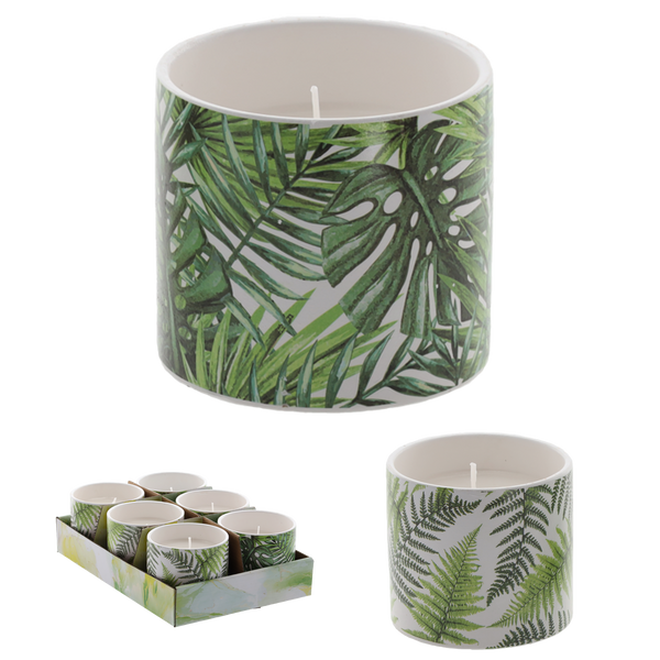 ŚWIECZKA DEKORACYJNA CITRONELLA "ERLA" 10 X 9 CM MIX WZORÓW disp=6szt *7492