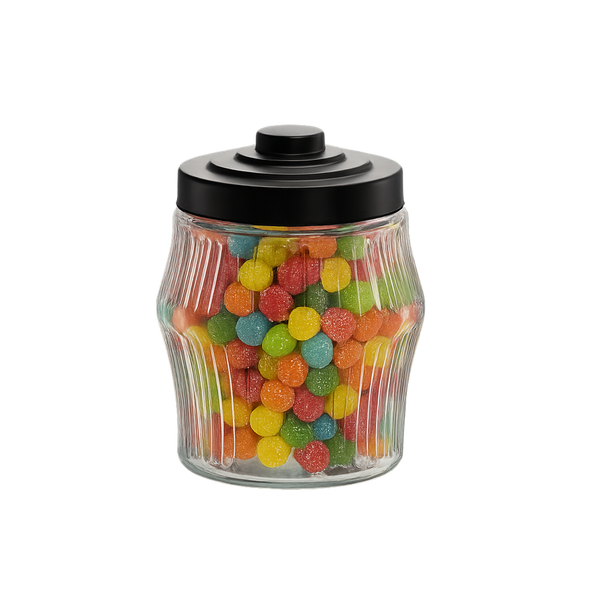 BORCAN 2 L ROTUND CU BENZI ȘI CAPAC METALIC *0529