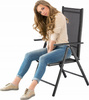 FOLDING GARDEN CHAIR ALUMINIUM 66 x 56 x 107 CM GREY
