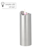 LED CANDLE 5CMX15CM WITH BATTERIES SILVER PINK FLAME*9686