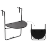 HANGING BALCONY FOLDING TABLE 60 x 64 x 73-78.5 -83.5 BLACK *1022