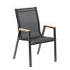 STEEL TEXTILENE CHAIR 61 x 56 x 90 CM BLACK