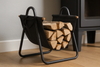 LOG HOLDER BLACK CANVAS CARRIER L16"