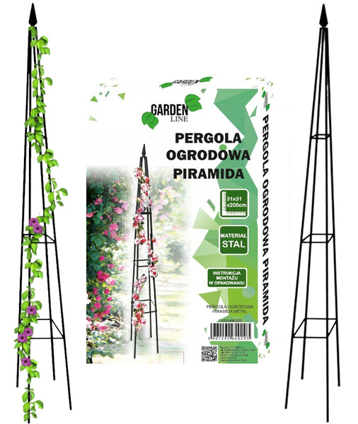 ZÁHRADNÁ PERGOLA PYRAMÍDA 31 x 31 x 200 CM (+ UKOTVENIA) *0293