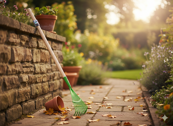 LEAF RAKES 70 X 24 CM "LITTLE GARDENER" - GREEN