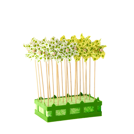 VĚTRÁK S ŽABKAMI 9 x 27,5 CM BÍLÝ/ŽLUTÝ bal=24 ks *0551