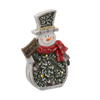 FIGURKA BOŽÍHO NAROZENÍ - SNEHULÁK S LISTY 25,5 X 9,5 X 37,5 CM LED *1193