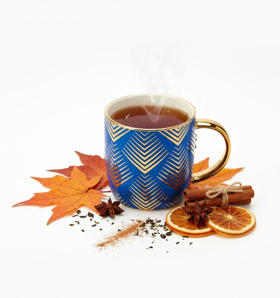 PORCELÁNOVÝ HRNEK 360ML SE ZLATÝM VZOREM MIX KLAŘŮ balení=12 ks *6226