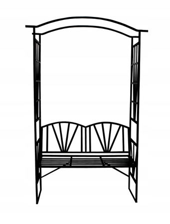Garden pergola with bench 114 x 45 x 208 CM