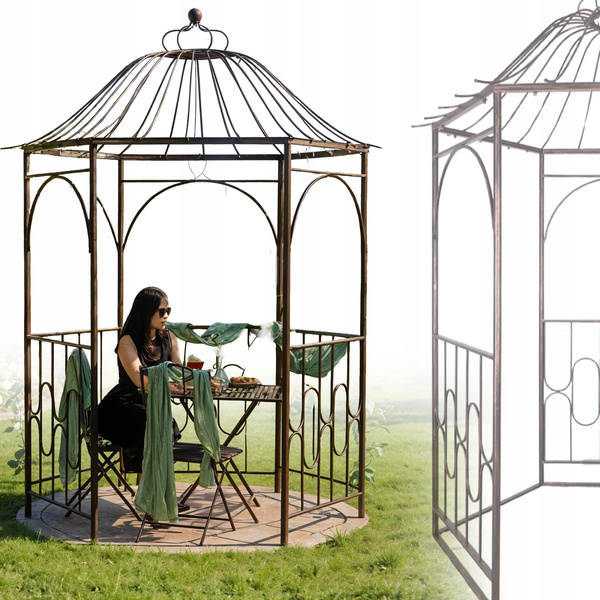 ALTANA OGRODOWA 180 x 156 x 275 CM ANTYCZNY BRĄZ *1425