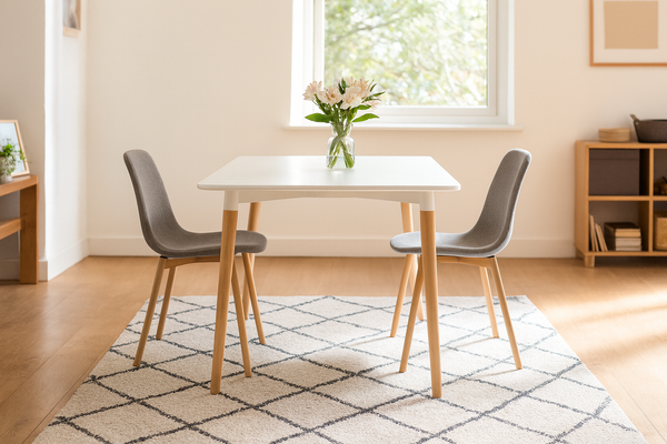 STÓŁ PROSTOKĄTNY 120 x 80 x 74 cm - BIAŁY *1132