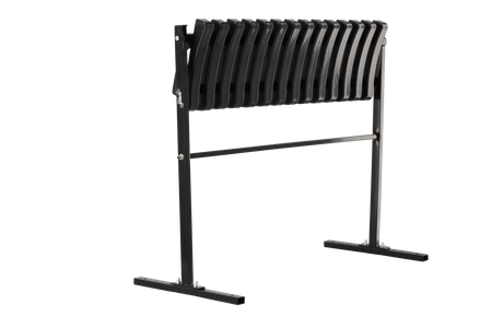 SKLÁDACÍ LAVICE DĚLKA 86 CM S NOHOU - ČERNÁ *8305