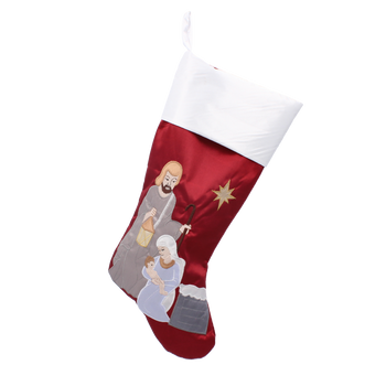 CHRISTMAS DECORATION - SOCK HOLY FAMILY MIX COLORS