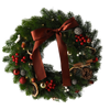 CHRISTMAS WREATH LED 40 CM 40 L GREEN WITH BROWN BOW