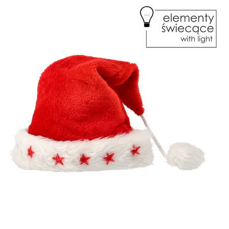 SANTA CLAUS HAT - STARS  LED