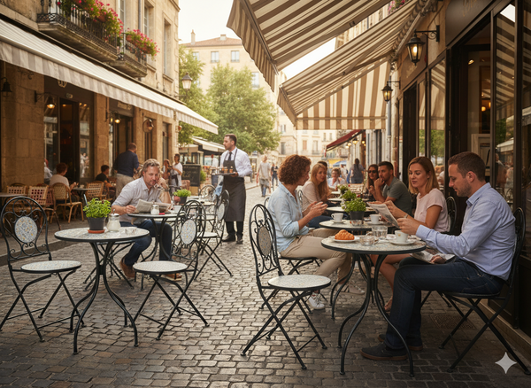 ZESTAW MEBLI OGRODOWYCH METALOWYCH MOZAIKA "LOULOUDIA" STÓŁ + 2 KRZESŁA