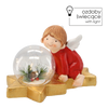 FIGURKA BOŻONAR. - ANIOŁEK Z KULĄ LED 36,5 x 21,5 x 23,5 CM opak=1 szt *5135