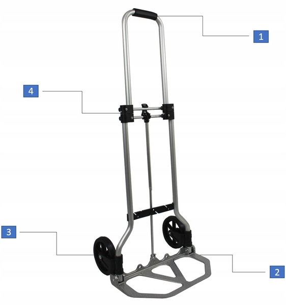 SKŁADANY ALUMINIOWY WÓZEK / MŁYNARKA 38 x 39 x 96 cm *1462