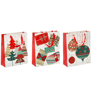 CHRISTMAS GIFT BAG PINK 26 x 32 x 10 CM