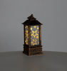 CHRISTMAS LANTERN 7.8 x 7.8 x 19.5 CM WITH LED INSERT - STARS MIX COLORS