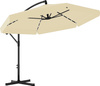 GARDEN UMBRELLA 3 M BEIGE "BANANA" WITH COVER WITH LED