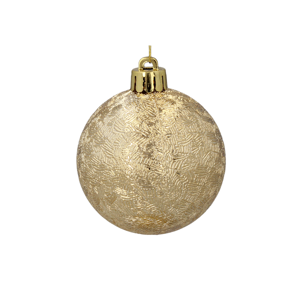 SET OF 6 BAUBLES 6 CM RED/GOLD/SILVER